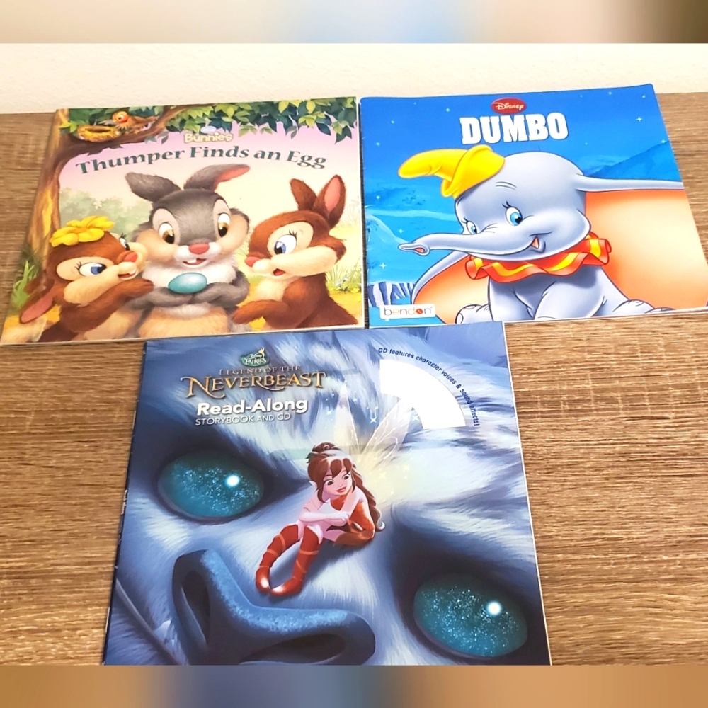 Disney Storybook Trio: Thumper, Dumbo, and Neverbeast Paperback Books